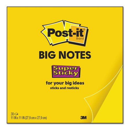 POST-IT Big Notes, 11 x 11, Yellow, 30 Sheets BN11